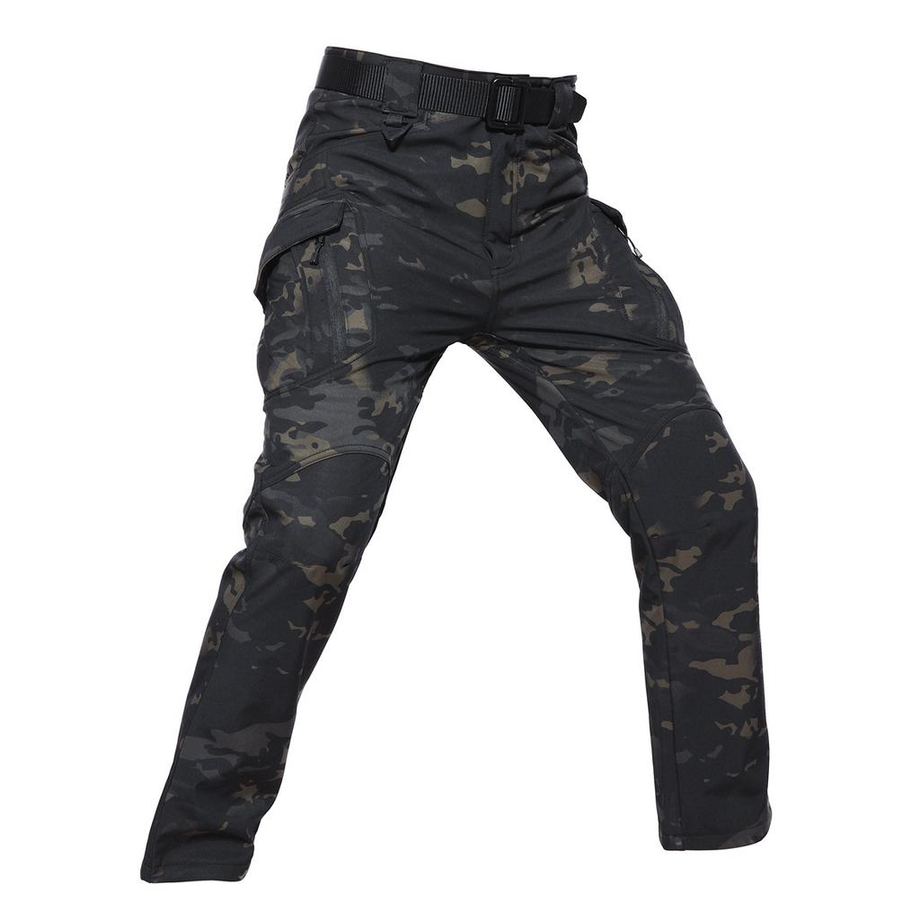 Winter Softshell Pants Military Tactical Pants Mens Hunt Fleece Cargo Pants Waterproof Combat Hiking Work Trousers