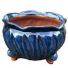 Yixing Handmade Coarse Pottery Medium Succulent Planter - Breathable Zisha Ceramic Ebony Tree Pot for Green Plants