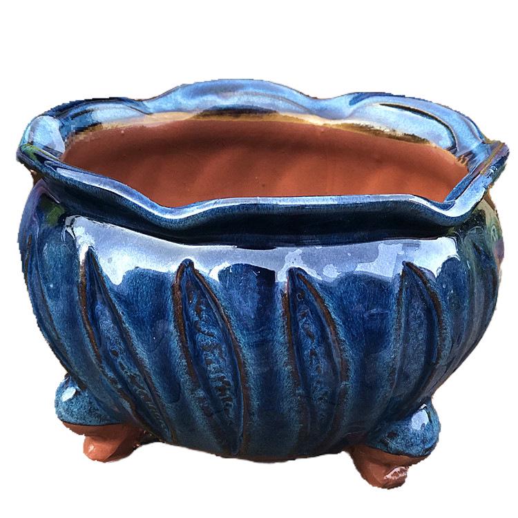 Yixing Handmade Coarse Pottery Medium Succulent Planter - Breathable Zisha Ceramic Ebony Tree Pot for Green Plants