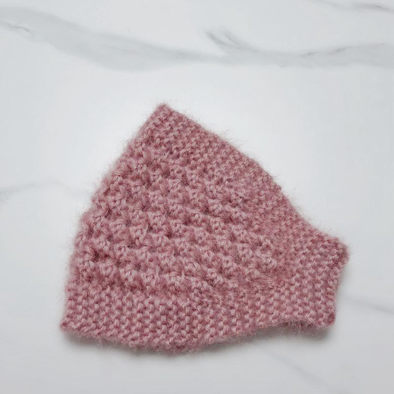 

Женская вязаная повязка на голову и шерстяные наушники: Осенне-зимняя велосипедная шапка для худого лица Squirrel Velvet розовый