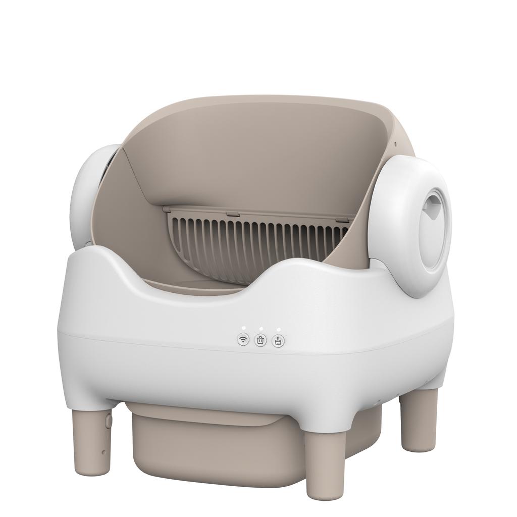 Self Cleaning Litter Box Automatic Cat Litter Box with Open-Top Design APP Control Dual Safety Sensors Suitable for Multi-cats