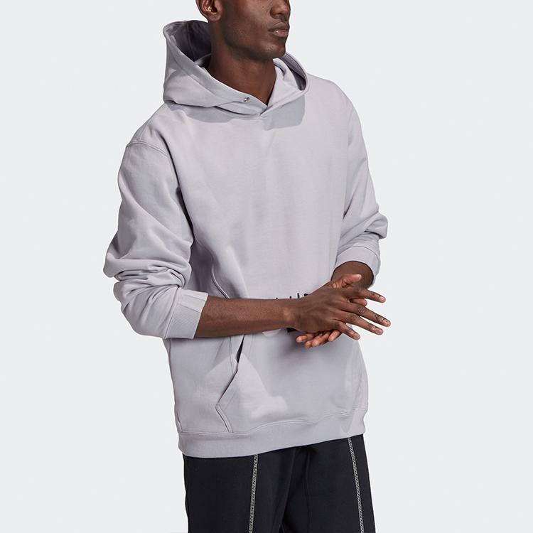 Adidas Letter Print Loose Sports Hoodie Men Hoodies Glory-Purple GD9306