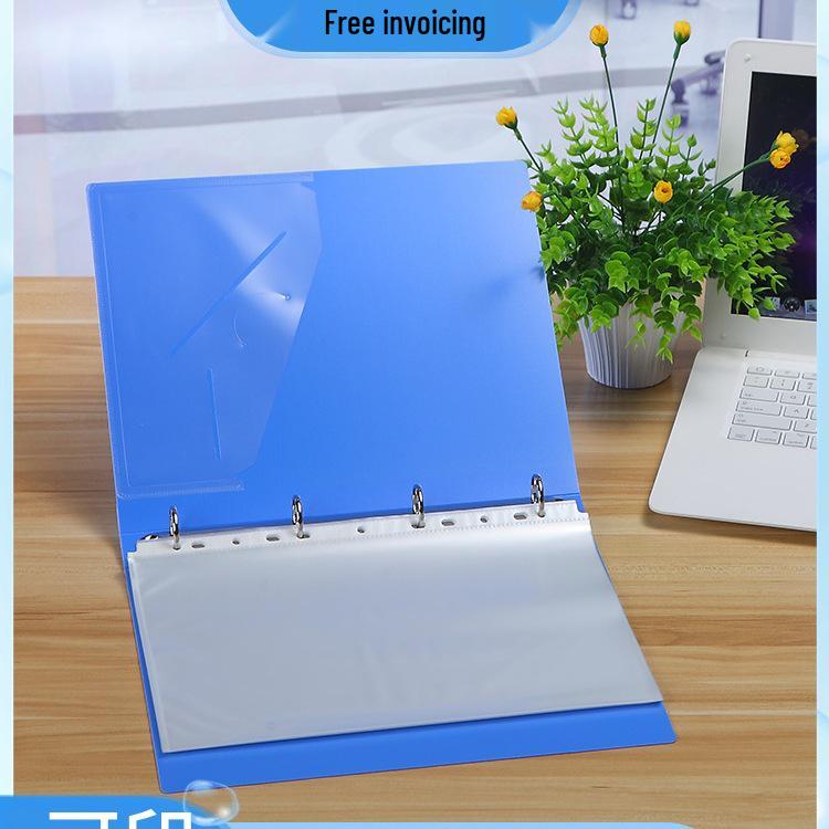 A4 4-Ring Binder Certificate Collection Book: Loose-Leaf Test Paper File Bag, Storage Clip, Archive Folder, 11-Hole