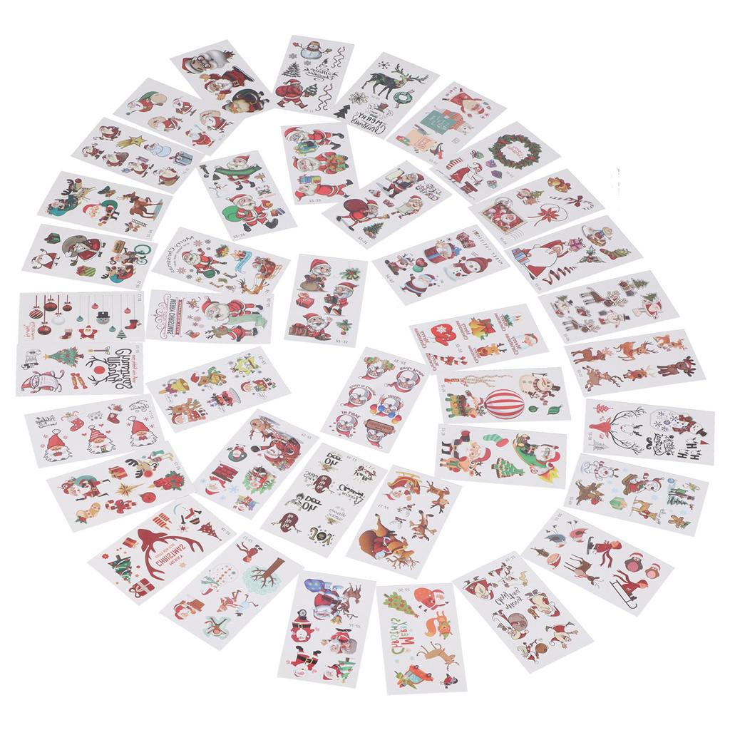 40 Blatt Weihnachten Temporäre Tattoo Aufkleber Wasserdicht Kinder Cartoon Tattoo Aufkleber Set
