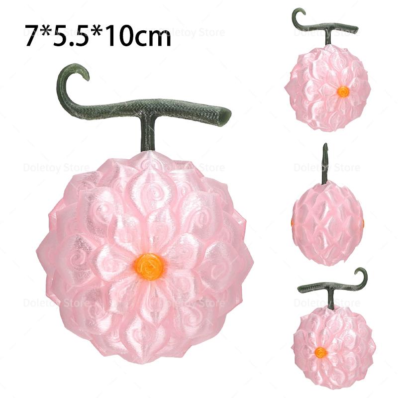 6 Styles Devil Fruit Anime Figure Toys 3D Printed Gum-Gum Fruit Model Collection Flame-Flame Cursed Fruits Ornaments Hobby Toys