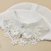 Luxury Lace Detachable False Collar for Womens Shirts Dresses Embroidery Beaded Chiffon Removable Neckline Accessories