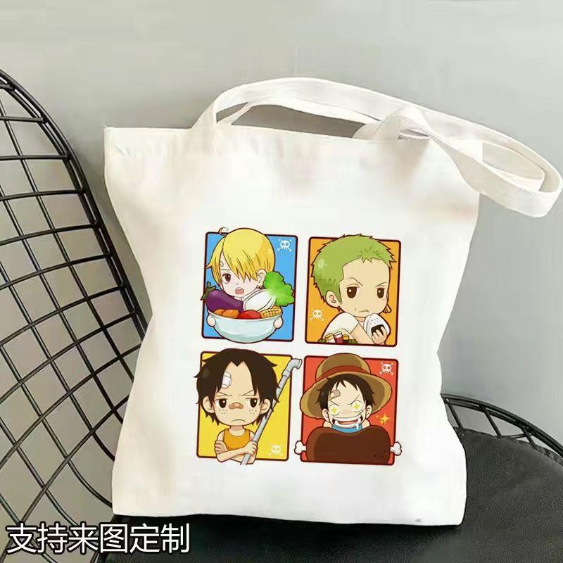 Japan cartoon comics One Piece Student Canvas Bag Large Capacity Study Bag Anime-Style Shoulder Bag 0029
