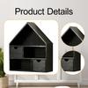 Wooden Display Case Vintage Wall Mounted Curio Cabinet Organizer Shelf for Figures Collectibles and Room Decor