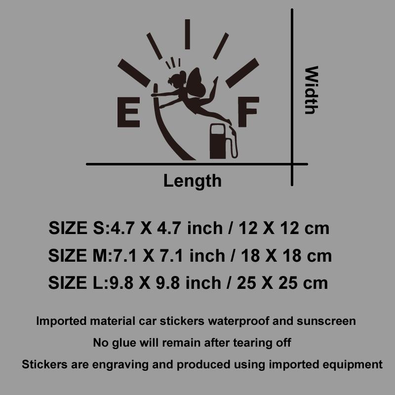 Schmetterlingsfee des Tankanzeigers kreative&lustige Aufkleber für Cartoon-Fans&Liebhaber, hohe Qualität für Autos LKWs Motorräder