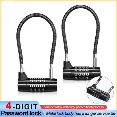 Kombinationsvorhängeschloss, 4-stelliges Kombinationsschloss, Wasserdichtes Kabelschloss, Torschlösser für Außenzaun, Spind im Fitnessstudio, Haspe, Schrank, Tor