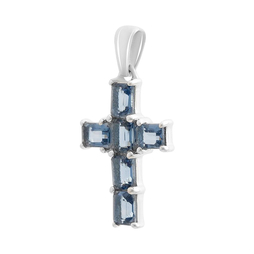Silver Cross with Tanzanite Nano 1.255ct (2151708)
