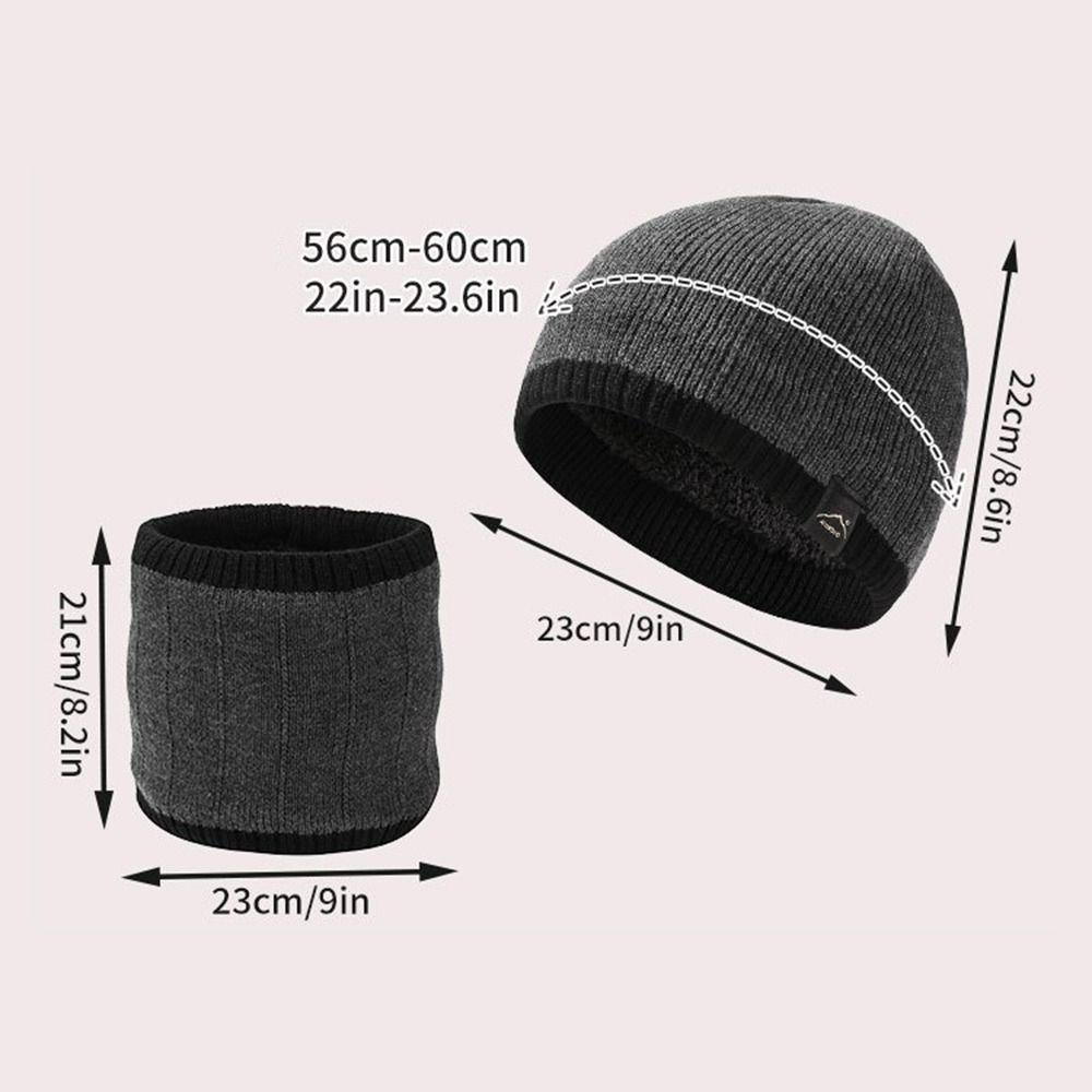 Neck Protection Skullcap Warm Men's Knitted Hat Fashion Beanies  Winter