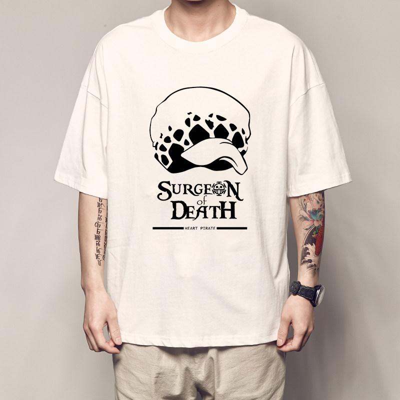 One Piece Luffy Print Tshirt for Men and Women Zoro Shortsleeved Sanji Whitebeard Eschoba Shortsleeved Top