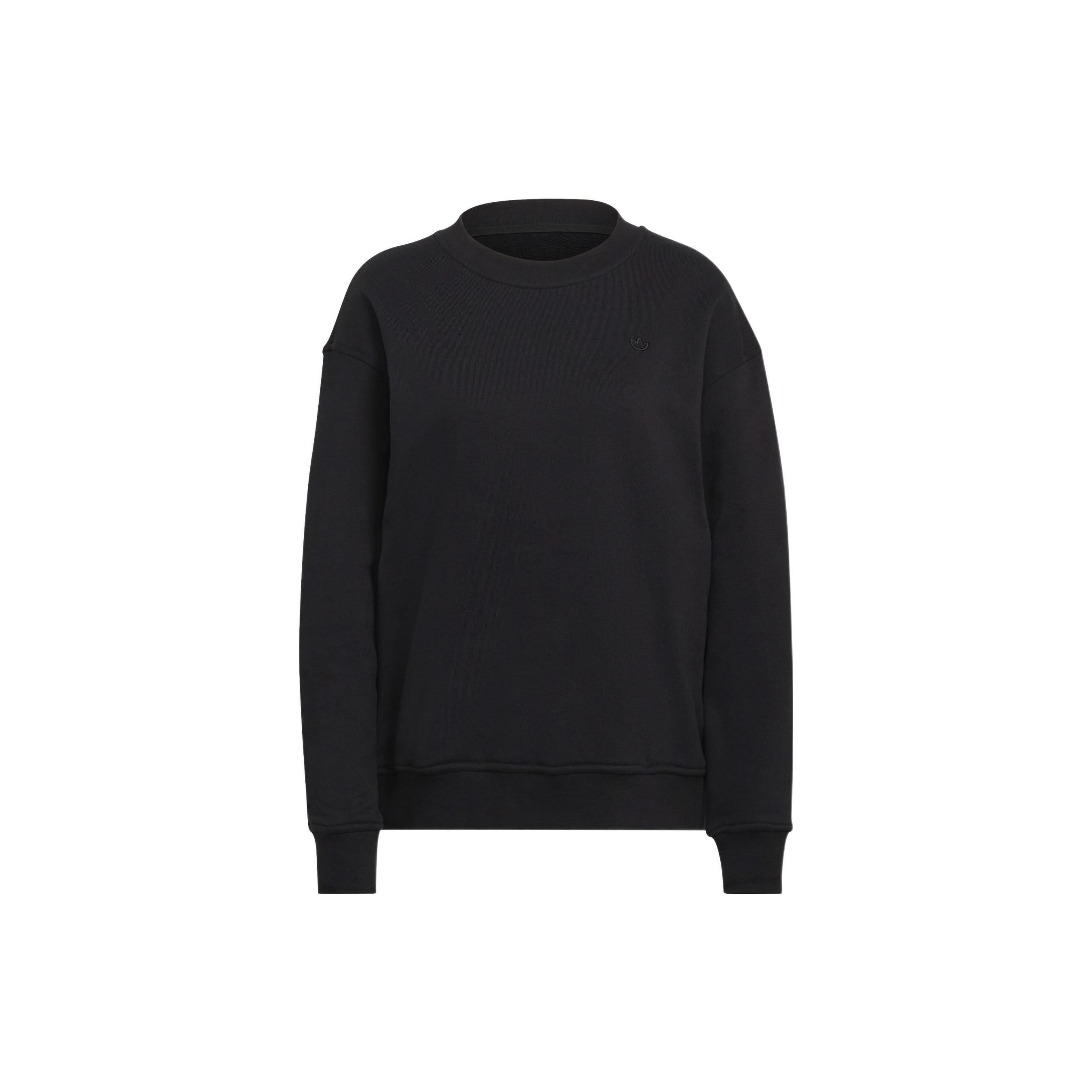 

Adidas Originals Solid Color Zipper Decorated Round Neck Long Sleeve Sweatshirt Jacket Women Sweatshirts Black HF7428 38