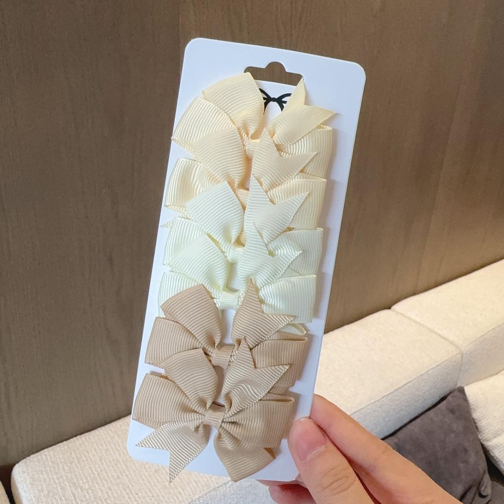 6 stk Baby Cheer Sløyfer Hårspenne for Jenter Ensfarvede Hårnåler Spenner Håndlaget Hodeplagg Barn Nydelig Hårtilbehør 2,5 tommer