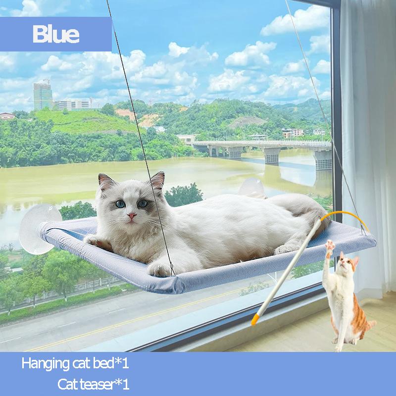 DoggieKit Katzen-Fensterhängematte zum Aufhängen, waschbar, mit Saugnapf, für Haustiere, starker Saugnapf, Fensterbank, Luft, Haustierbedarf