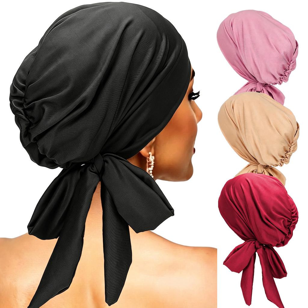 Für Bestseller Langschwanz Gestreifte Kopftuch Mütze Fliege Elastisches Band Atmungsaktive Basecap Heimgebrauch Turban Stil Chemotherapie
