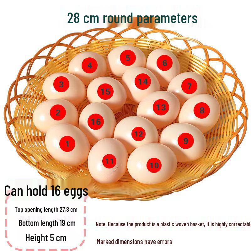 Fruit Display Basket: Rattan-Style Plastic Woven Tray for Supermarket, KTV Snacks, and Desserts