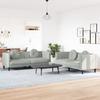 2 Piece Sofa Set with Cushions Light Grey Velvet