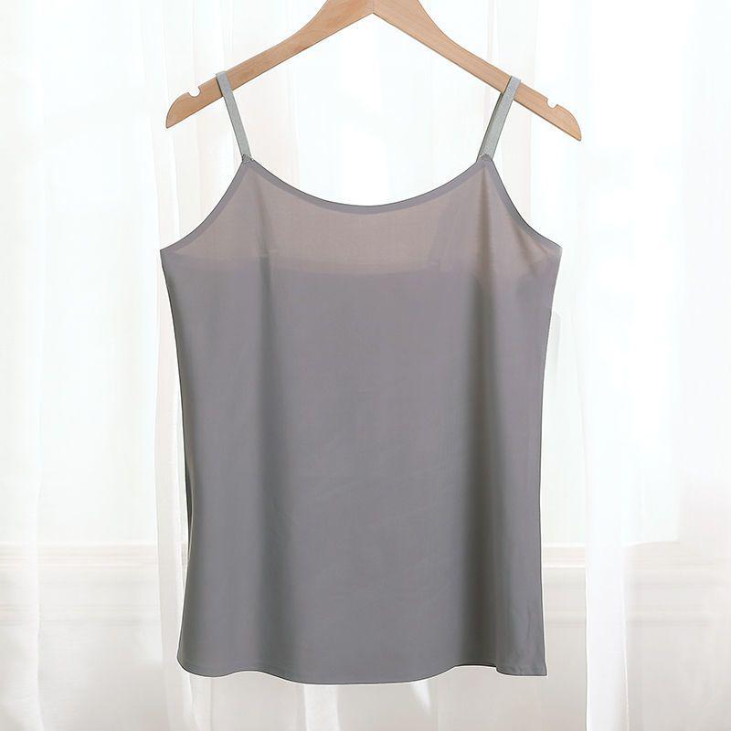 Ice Silk Strapless Backless Camisole - Korean Style Student Top