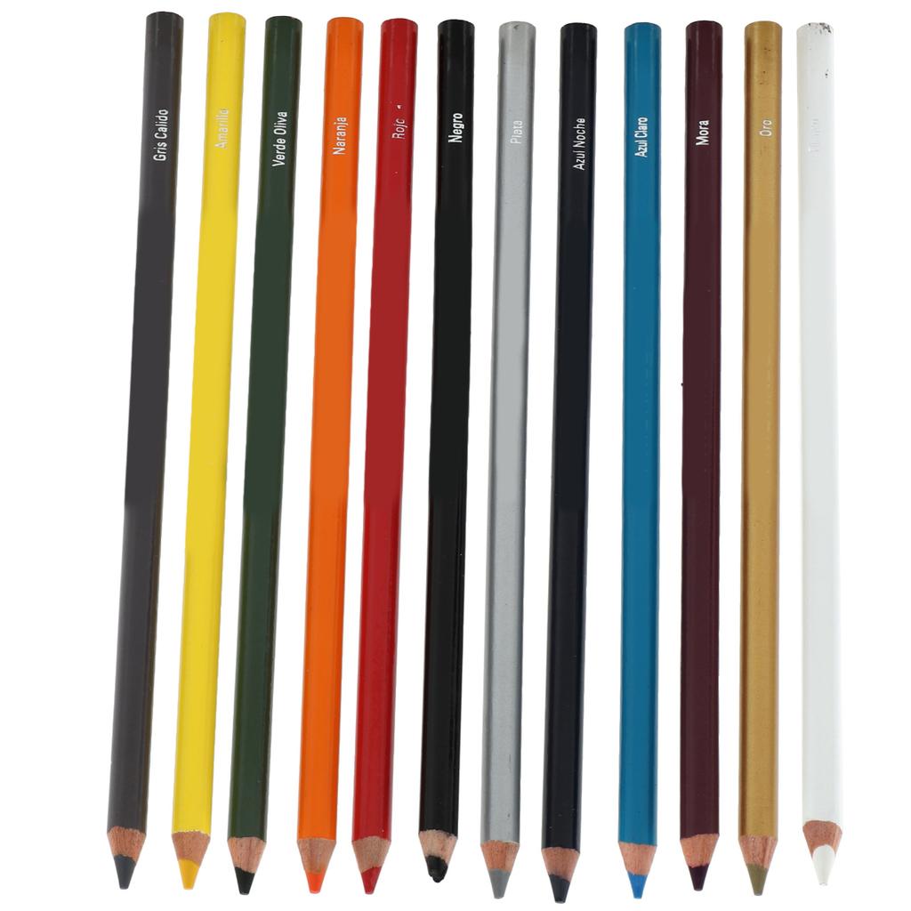 24pcs Colored Pencils Safe Harmless Easy Color Mixing DIY Creamy Texture Sketching Pencils Kit for Architecture