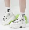 Fashion Spring new women's shoes heavy metal thick soles high top punk small leather  Gothic dark motorcycle boot tide Valentine's Day