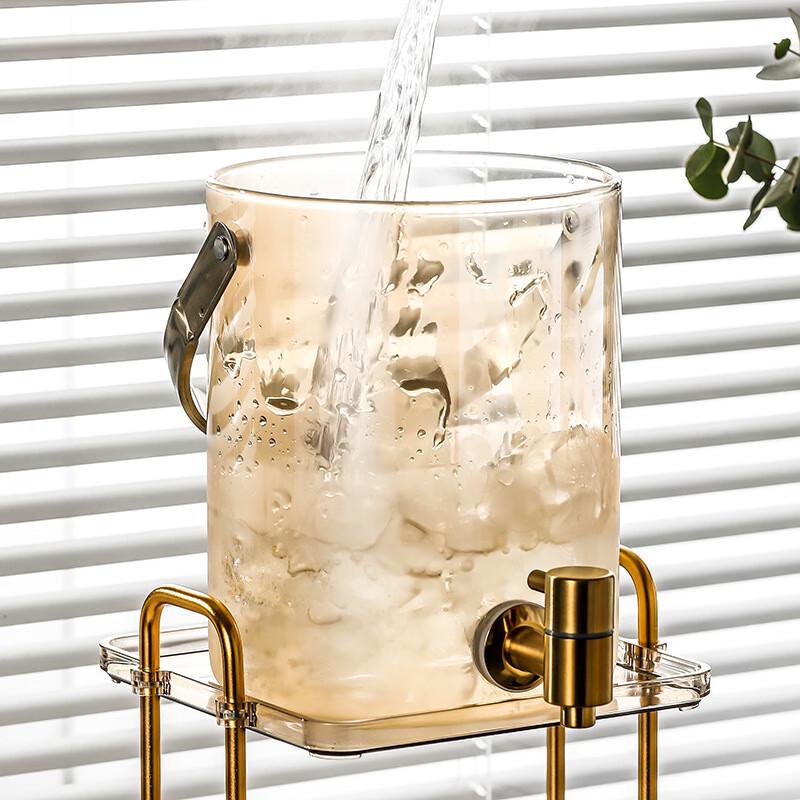Nordic Glass Cold Water Pitcher with Faucet & Cup