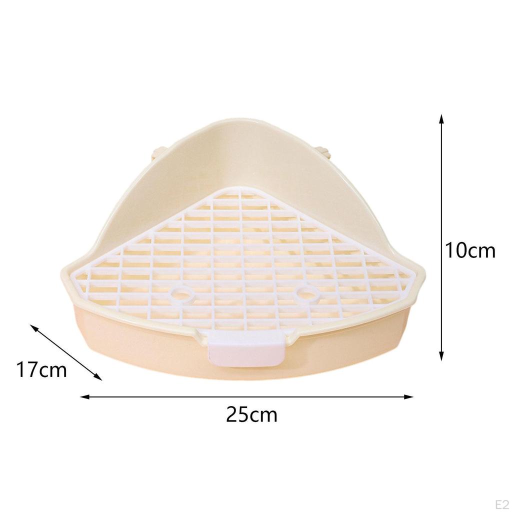 Kuweta dla królików Narożna miska 25x17x10cm Łatwa do czyszczenia Tacka na siusiu Małe zwierzęta