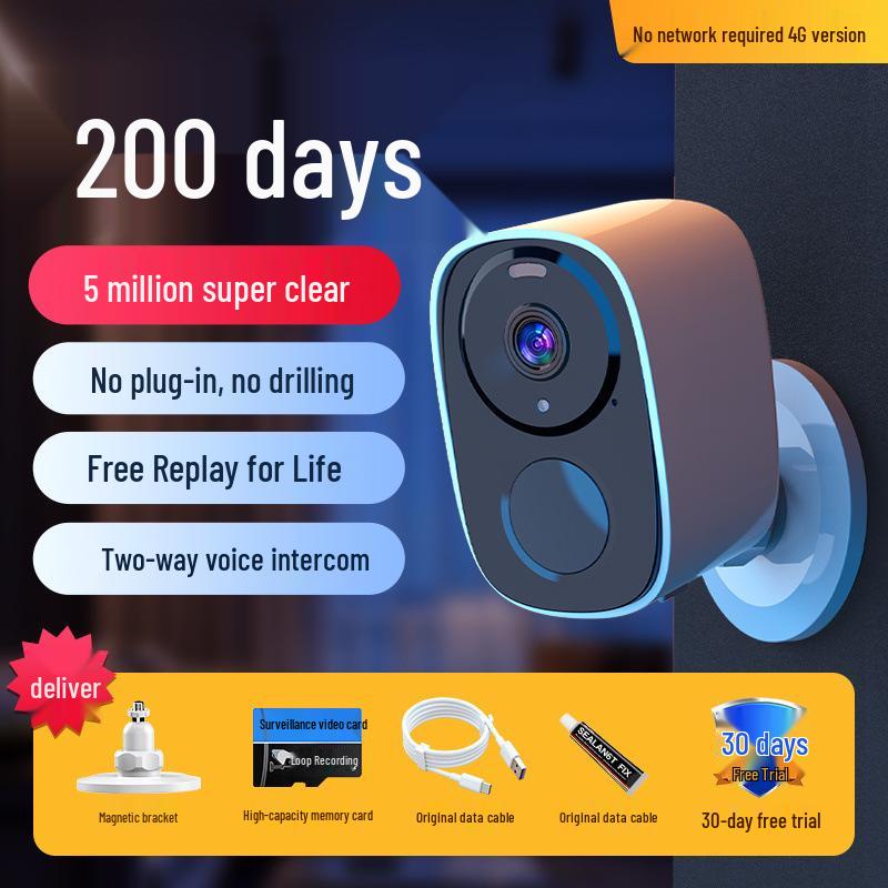 Wireless AI Smart Outdoor Camera with Remote Monitoring