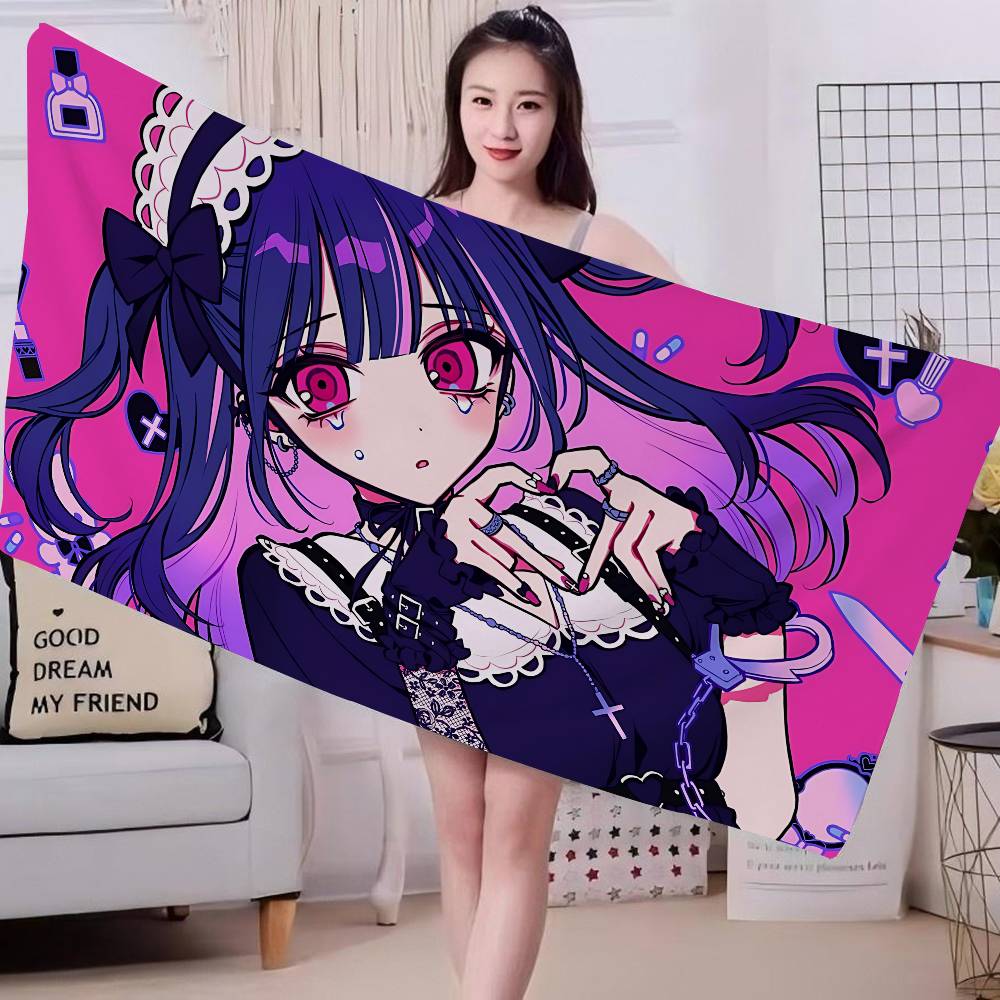 Popular J-Jirai K-Kei Fashion Microfiber Printed Beach Towel Mountain Climbing Yoga Beach Swimming Running Absorbent Soft Towel