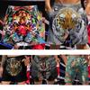 Tiger Head Muay Thai Boxing Kickboxing Shorts 3D Print Fighting Training Unisex Men Women Quick Dry Fitness Gym Sport Workout Casual Streetwear