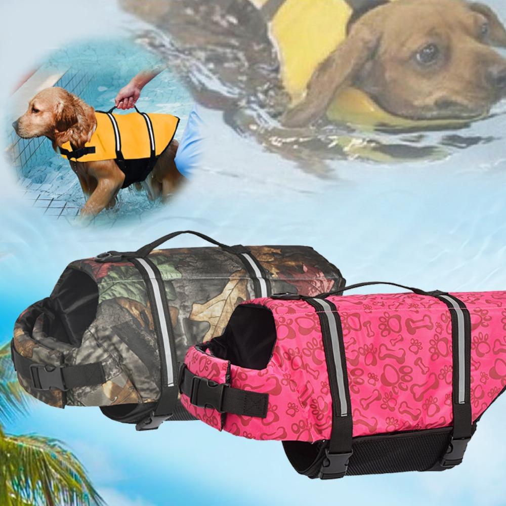 Adjustable Dog Life Jacket High Buoyancy Puppy Swimwear Dog Supplies Safety Swimming Suit  Beach