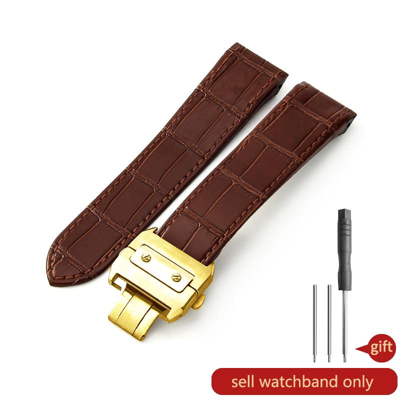 Genuine Leather Watch Strap for Cartier Sandoz Santos 100 Watch Band Soft Comfortable Watchband Accessories 20 23mm Wristband