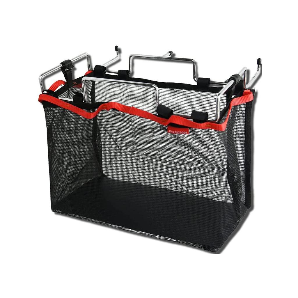 Lagurus Camping Table Side Rack Table Side Rack with Storage Bag Mesh Bag Large Capacity Outdoor Camping BBQ Equipment Camping Equipment Table Storage