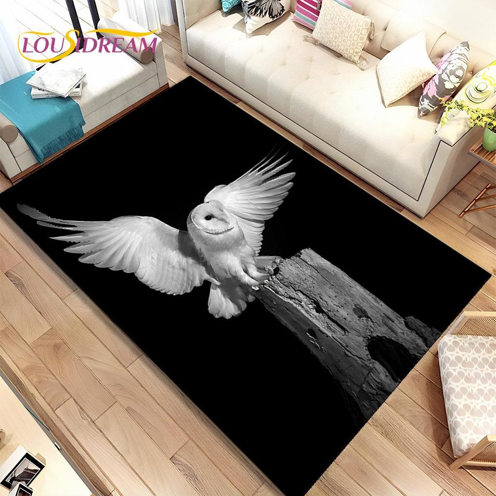 Covor drăguț bufniță cu desene animate 3D, covor covor pentru acasă sufragerie copii dormitor canapea preș Decor, copii se joacă covoraș antiderapant