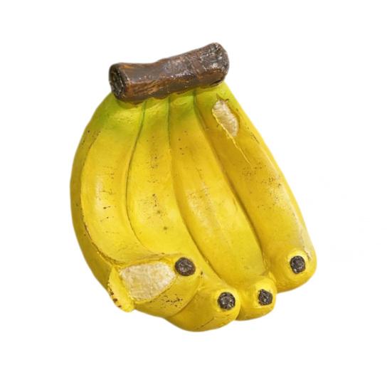 Banana Shaped Resin Bird Feeder Decorative Garden Hanging Ornament with Open Tray Outdoor Wild Bird Feeding Station for Yard Patio 1pc