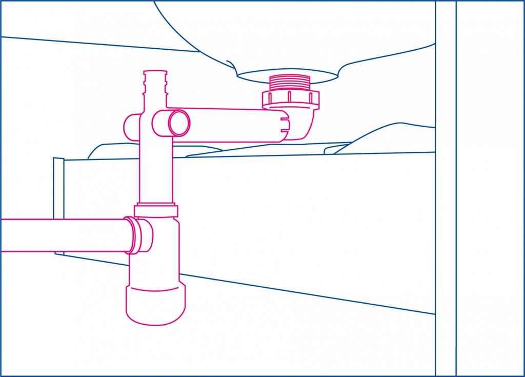 Space-saving telescopic siphon - space saver
