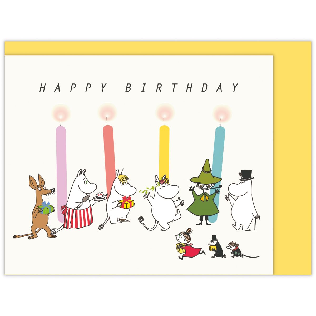 

Hallmark Moomin Greeting Birthday Celebration Mini Card with Birthday Candle 840334 Card,