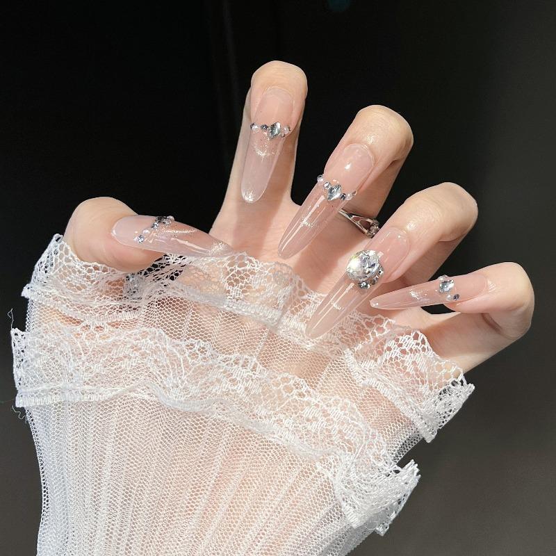 Cat's Eye Wearing Nail Pure Hand-made Nail Piece Fake Nail Wearing Nail Piece Advanced Sense Thin Dog Long