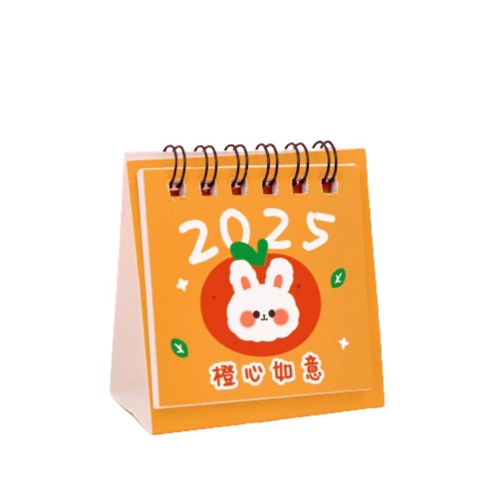 

Креативный мультяшный мини-календарь, плотная бумага, настольный перекидной календарь, настольное украшение жёлтый