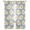 White Daisies Grey Tulle Curtains Living Room Kitchen Chiffon Curtain Bedroom Balcony Sheer Curtain Fashion Home Decor