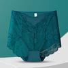 New Hollowed-out Lace High-waisted Women's Underwear with Belly and Buttocks