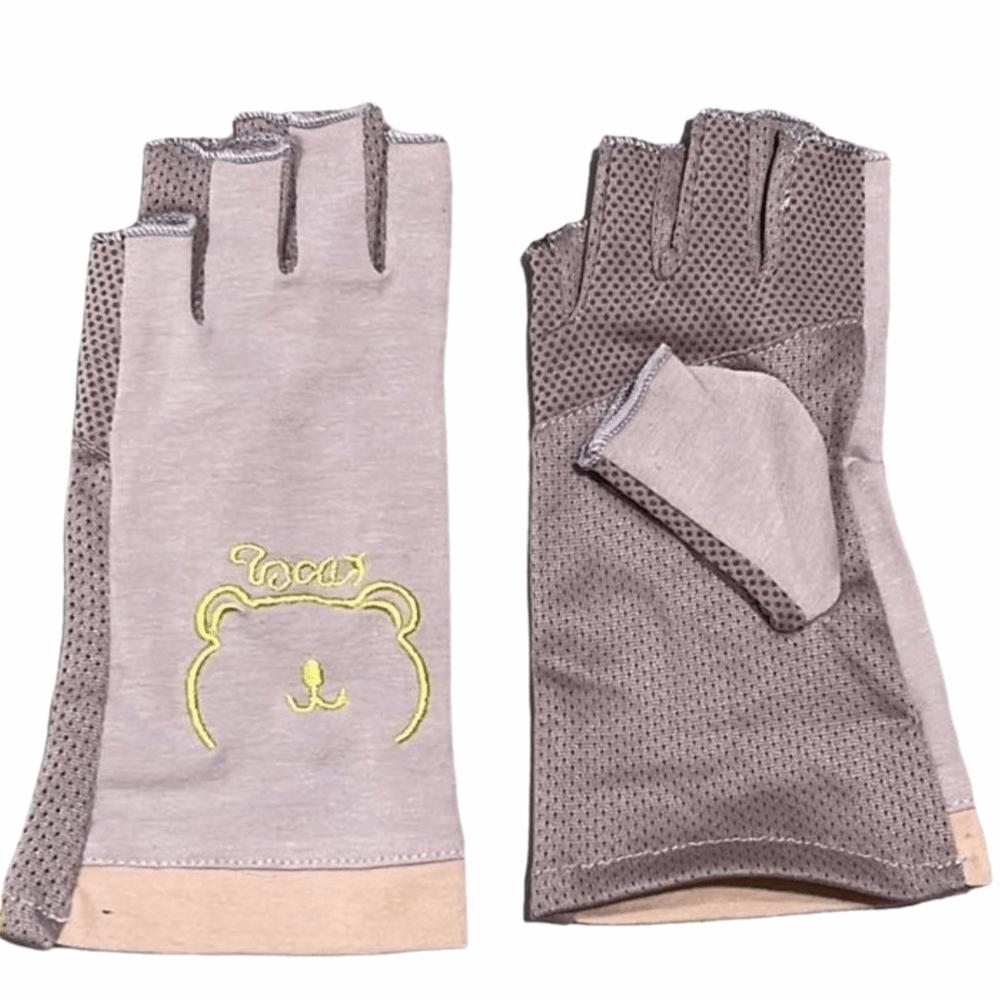 Cycling Gloves Driving Gloves Mesh Gloves Letter Summer Sunscreen Gloves Touch Screen Gloves Half Finger Gloves Women Gloves фиолетовый