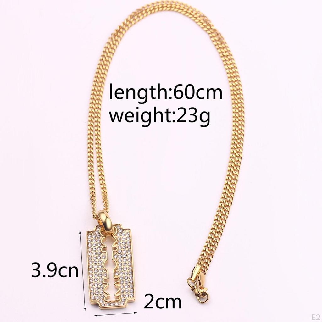 Diamond Necklace Barber Shop Hairdressers Unisex Alloy Jewelry Accessories Gift for Man Boyfriend