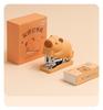 Mini Doll Stapler 400pcs 24/6 Staples Set Cartoon Capybara Bear Rabbit Duck Portable Binder Office Binding Tools School