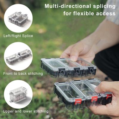 MUQZI Akcesoria sportowe Dwustronne, wieloprzegródkowe pudełko na sprzęt wędkarski Bait Lure Hook Storage Case