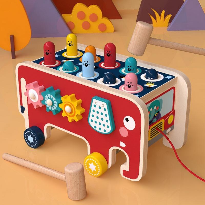 

Wooden whack-a-mole game toys fun parent-child interactive leisure toys children s educational early education