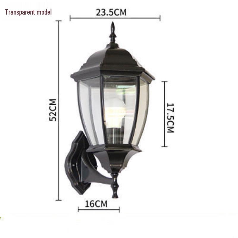 European Antique Modern Minimalist Waterproof LED Outdoor Wall Light for Courtyard and Landscape