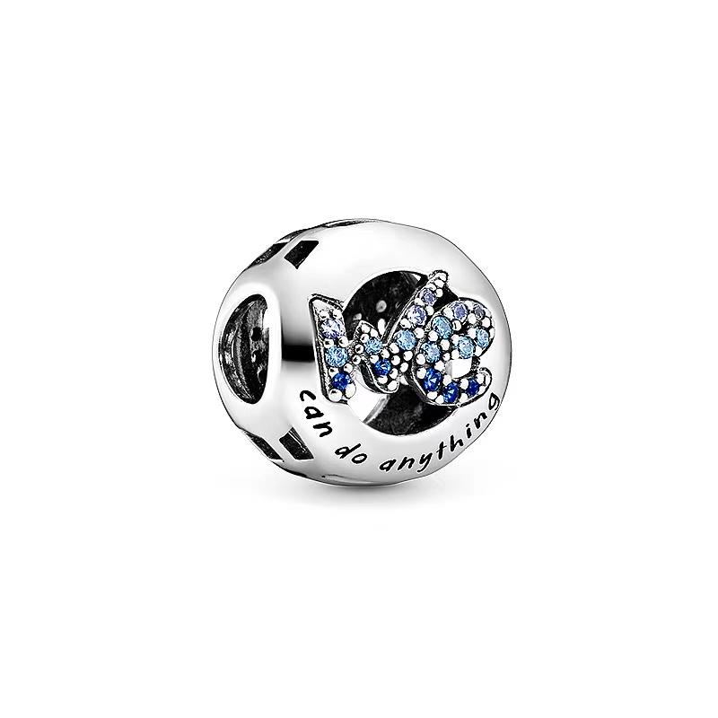 Sparking Heart Flower Clip Charm Beads Pendant Fit Original Snake Silver Bracelet Necklace Beads For Diy Jewelry Women Gift