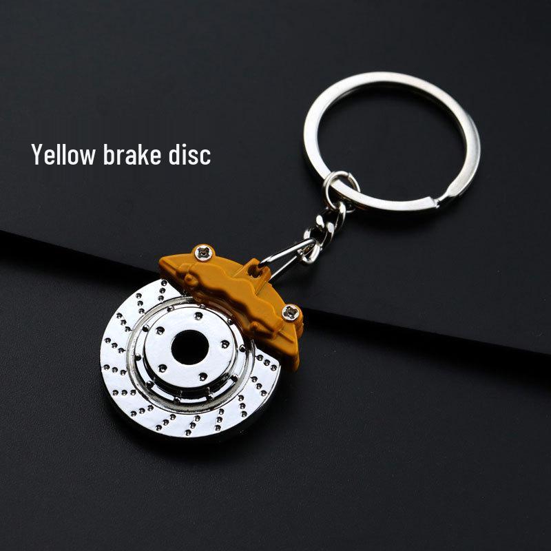 Porte-clés de voiture créatif avec levier de vitesse de turbine, moyeu de roue, disque de frein et pendentif amortisseur